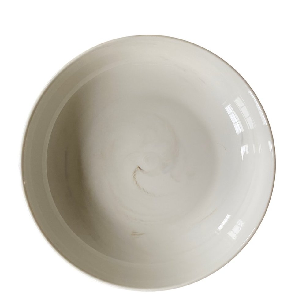 Oneida Luzerne Marble by Hospitality Porcelain Coupe Low Bowl Deep Plate 9 Inch
